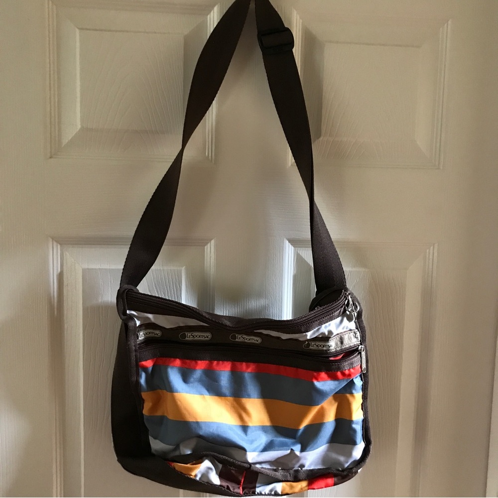LeSportsac purse handbag EUC striped